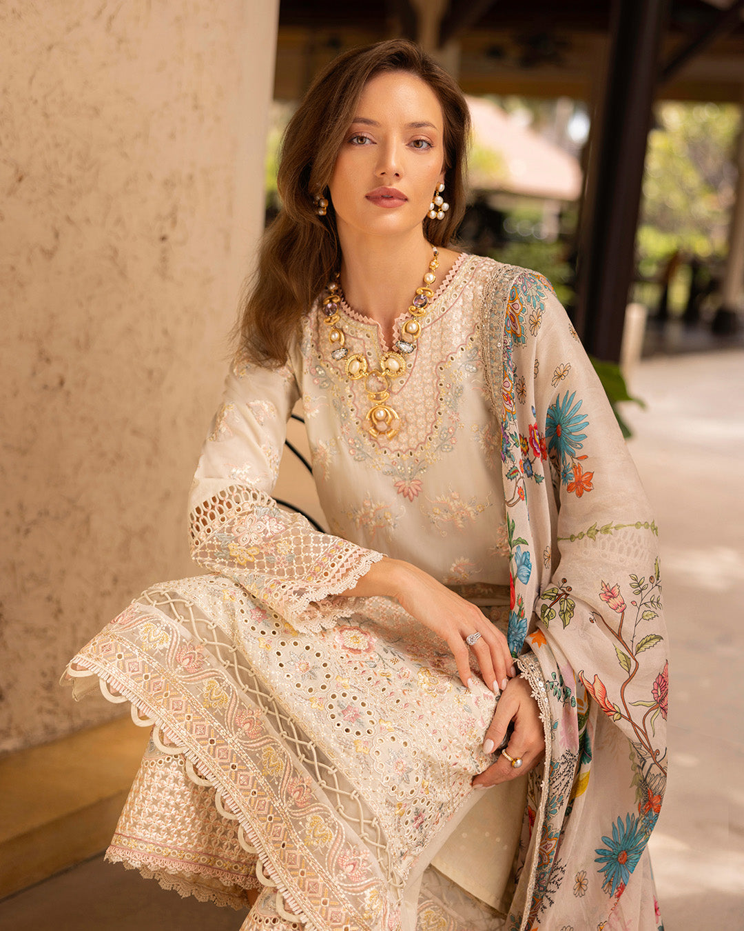 Faiza Saqlain | Zinnia Lawn 25 | Delilah -  Faiza Saqlain Ladies Clothes -  House of Maryam
