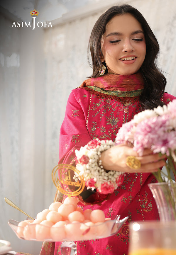 Asim Jofa | Summer Rhapsody | AJUBU-06 Embroidered Jacquard - by Libasekhas UK - Registered Vendor of : Asim Jofa - 100% Original Designer Dress