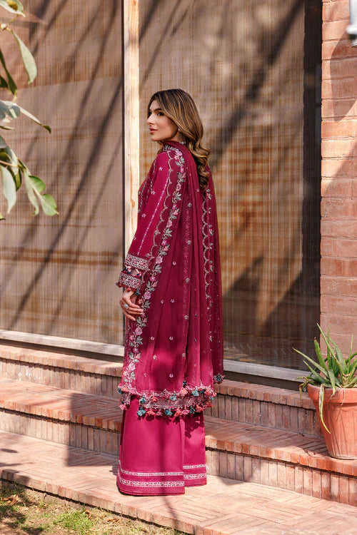 Farasha | Kaavish Lawn 24 | GARNET GLAM - by - Libasekhas UK - Registered Vendor of : Farasha - 100% Original Designer Dresss