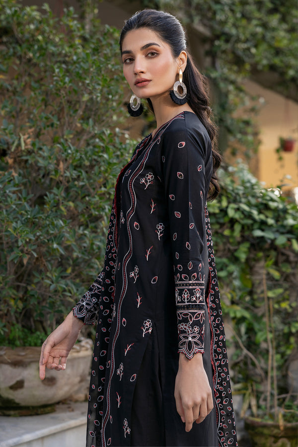 Farasha | Summer Weaves Embroidered Lawn | Black Rose - by - Libasekhas UK - Registered Vendor of : Farasha - 100% Original Designer Dresss