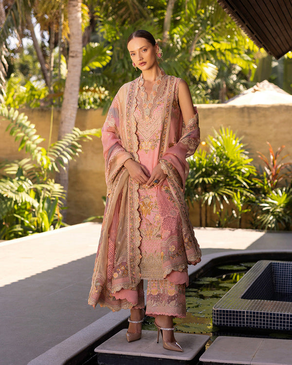Faiza Saqlain | Zinnia Lawn 25 | Peony - by - Libasekhas UK - Registered Vendor of : Faiza Saqlain - 100% Original Designer Dresss