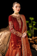 Naqshi | Makhmal 24 |  Amber - by - Libasekhas UK - Registered Vendor of : Naqshi - 100% Original Designer Dresss