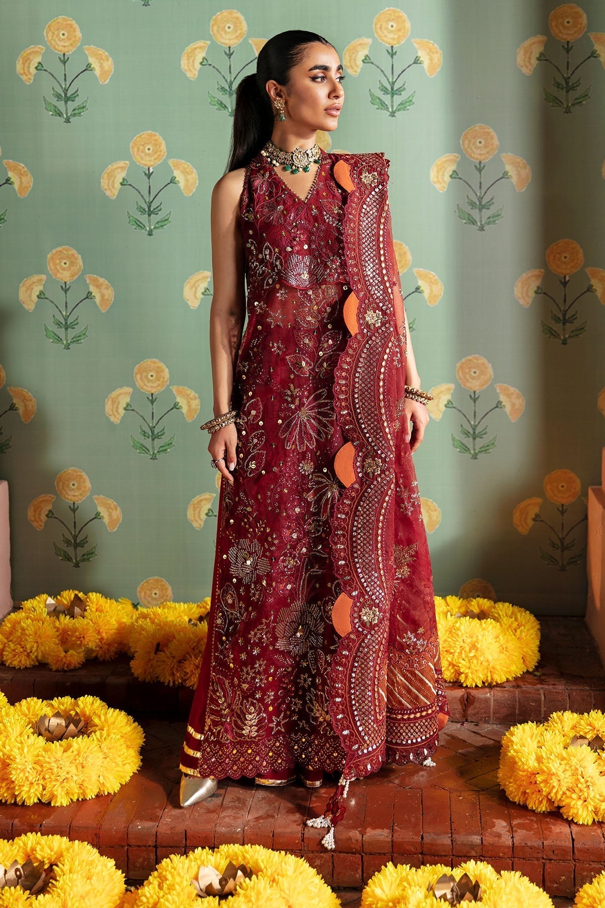 Nureh | Jhoomro Wedding Formals | NL-53 - MAHRO - by - Libasekhas UK - Registered Vendor of : Nureh - 100% Original Designer Dresss