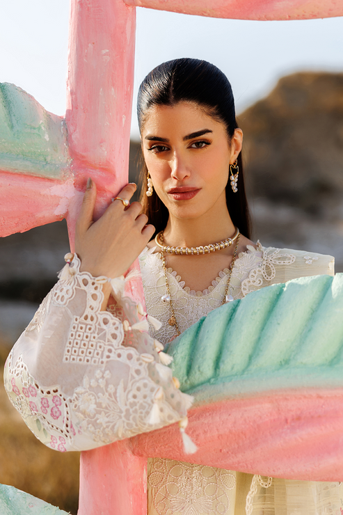 Emaan adeel | Sunlit Groove Luxury Lawn 26 | BLOSSOM BEAT - by Libasekhas UK - Registered Vendor of : Emaan Adeel - 100% Original Designer Dress