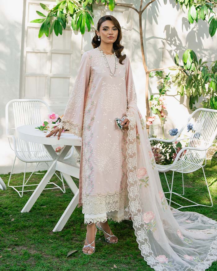 Zevk | Flora Festive Lawn | LOTUS - by - Libasekhas UK - Registered Vendor of : Zevk - 100% Original Designer Dresss