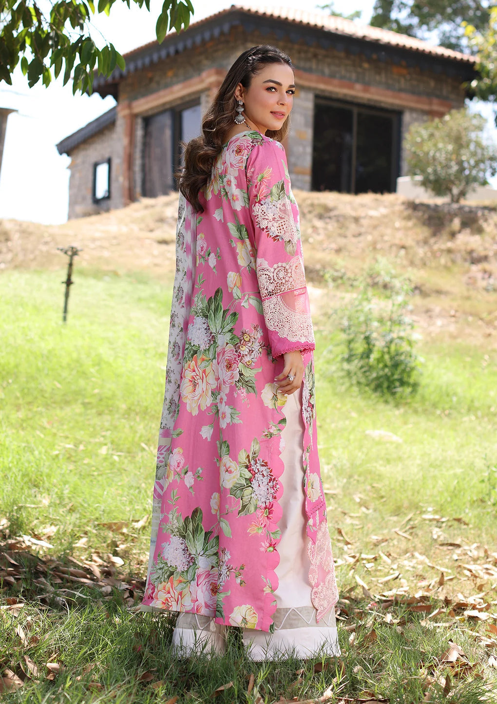 Elaf Premium | Prints Chikankari 24 | 03B PINK MUSE - Luxury -  Libasekhas