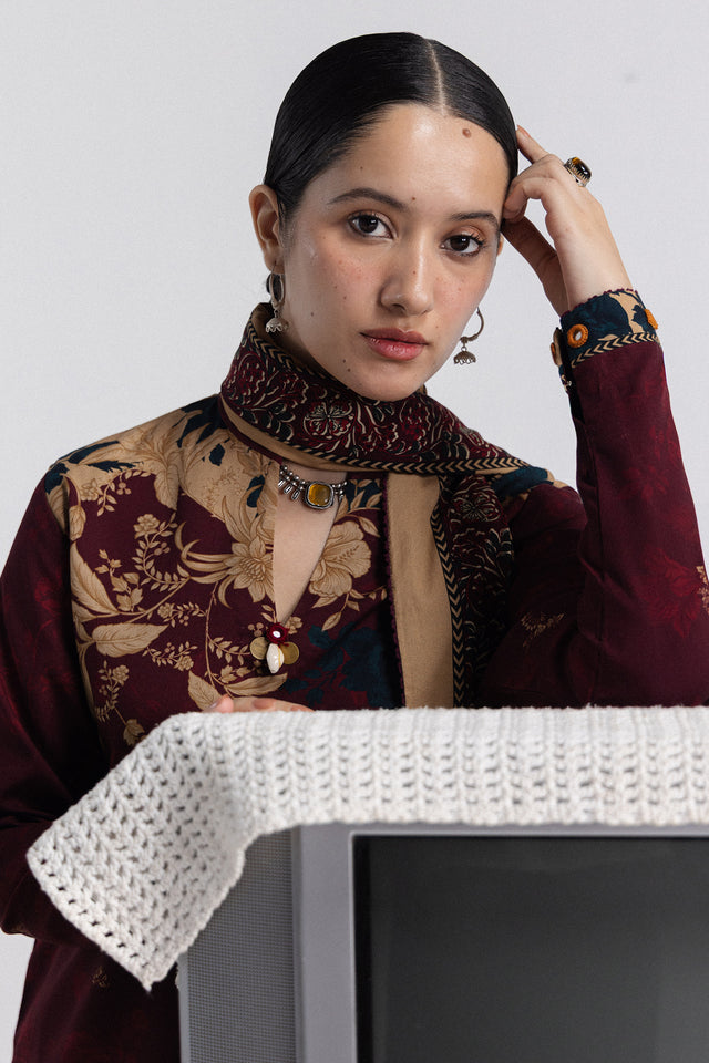 Zara ShahJahan | Coco Prints Winter 26 | Iris-8A - by Libasekhas UK - Registered Vendor of : Zara ShahJahan - 100% Original Designer Dress
