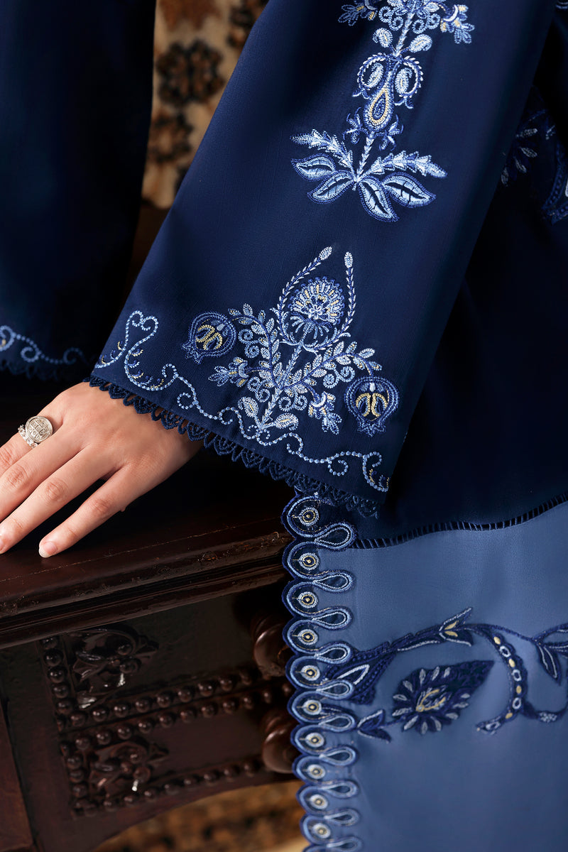 Qalamkar | Q Line Linen 26 | QLW-10 Seran - by Libasekhas UK - Registered Vendor of : Qalamkar - 100% Original Designer Dress