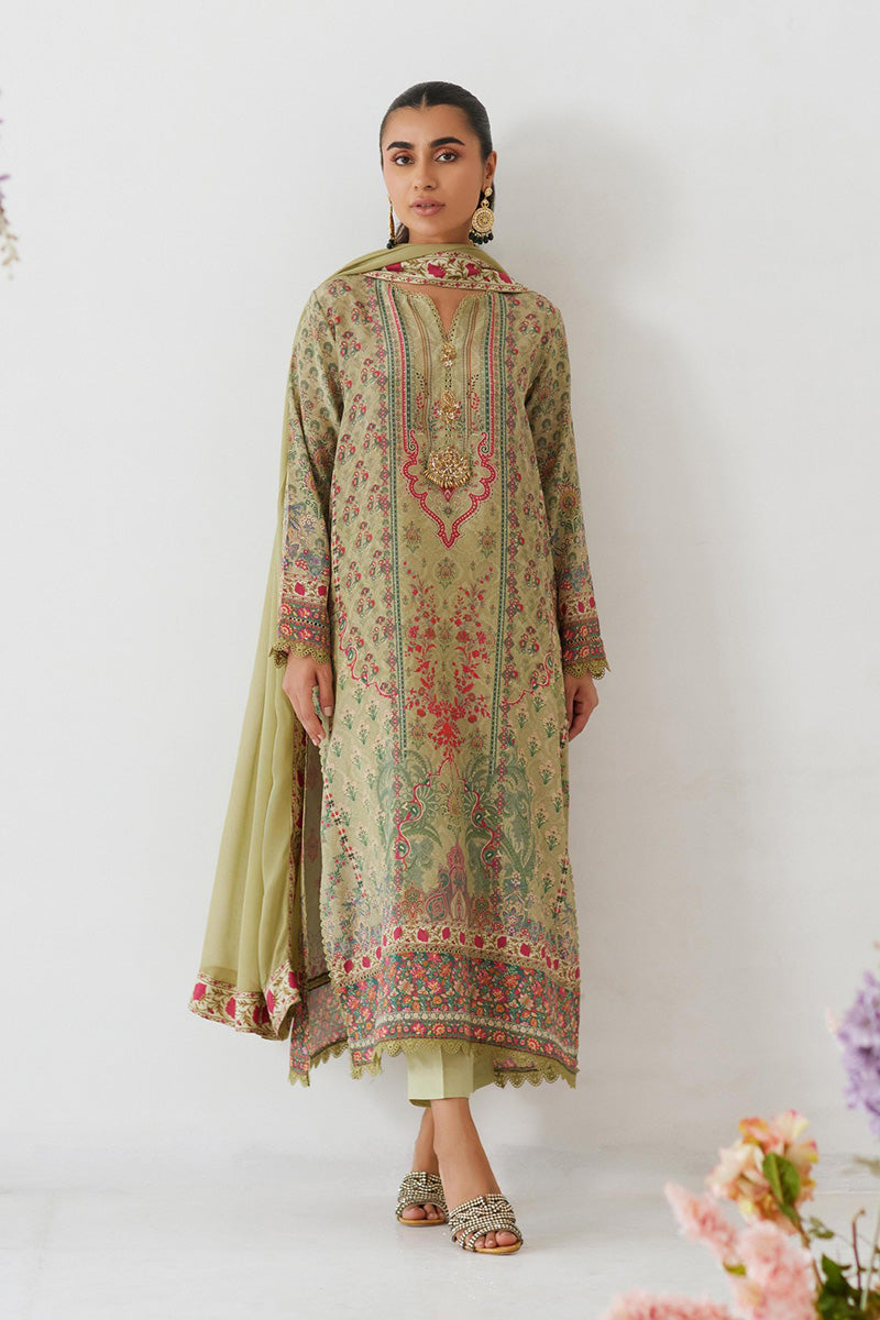 Mina Hasan | Signature Pret | Sage Sanguine - by Libasekhas - Registered Vendor of : Mina Hasan - 100% Original Designer Dress