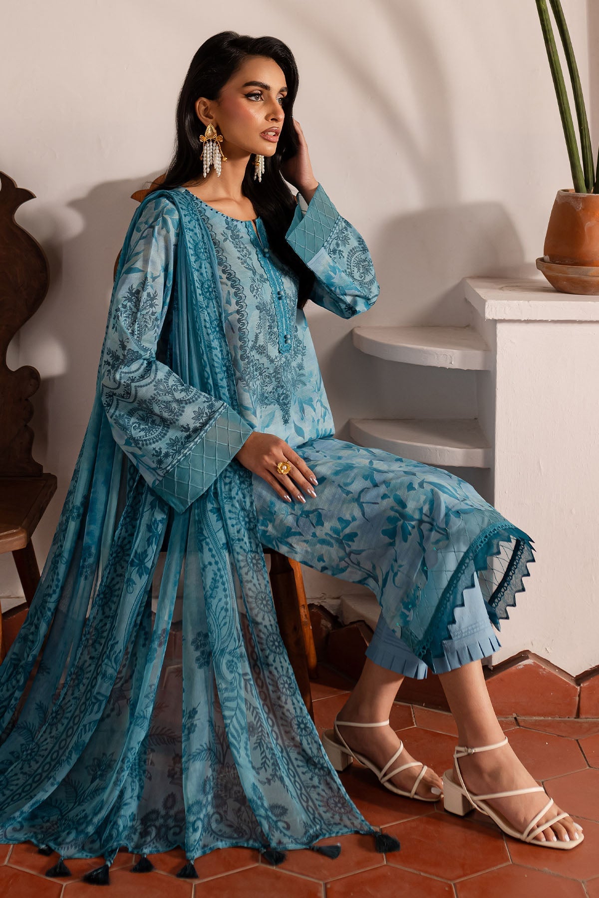 Nureh | Printed lawn 25 | SP-140 - by - Libasekhas UK - Registered Vendor of : Nureh - 100% Original Designer Dresss