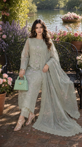 Saadia Asad | Nooriyah Luxury Chiffon | D1 - Pistachio Mist - by Libasekhas UK - Registered Vendor of : Saadia Asad - 100% Original Designer Dress