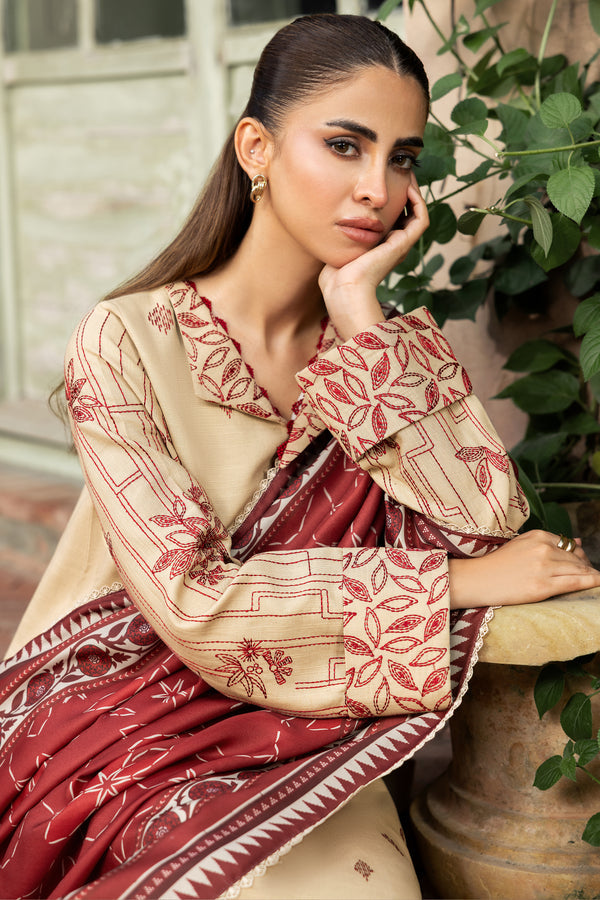 Farasha | Eminence Khaddar 25 | Sunrose - by Libasekhas UK - Registered Vendor of : Farasha - 100% Original Designer Dress