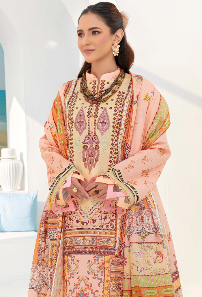 Humdum | Saira Bano Lawn 24 | D10 - by - Libasekhas UK - Registered Vendor of : HumDum - 100% Original Designer Dresss