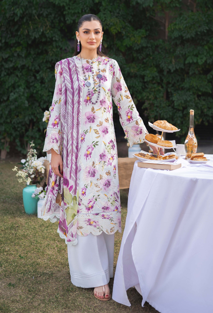 Humdum | Gardenia Lawn 24 | Printkari Lawn PLG 10 - by - Libasekhas UK - Registered Vendor of : HumDum - 100% Original Designer Dresss