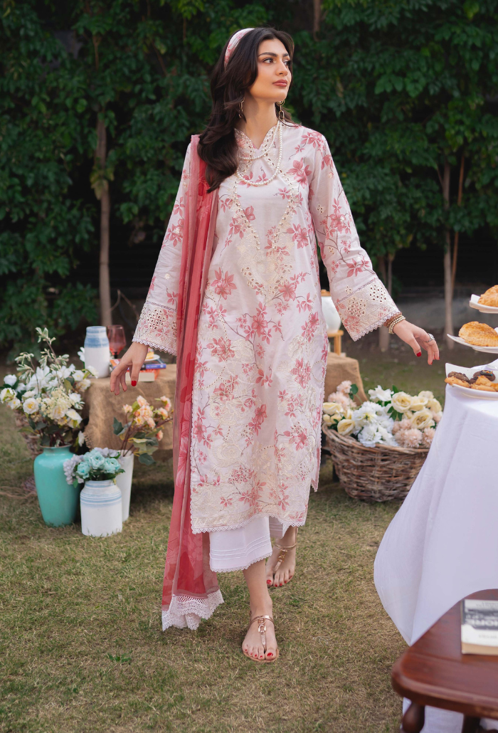 Humdum | Gardenia Lawn 24 | Printkari Lawn PLG 06 - by - Libasekhas UK - Registered Vendor of : HumDum - 100% Original Designer Dresss