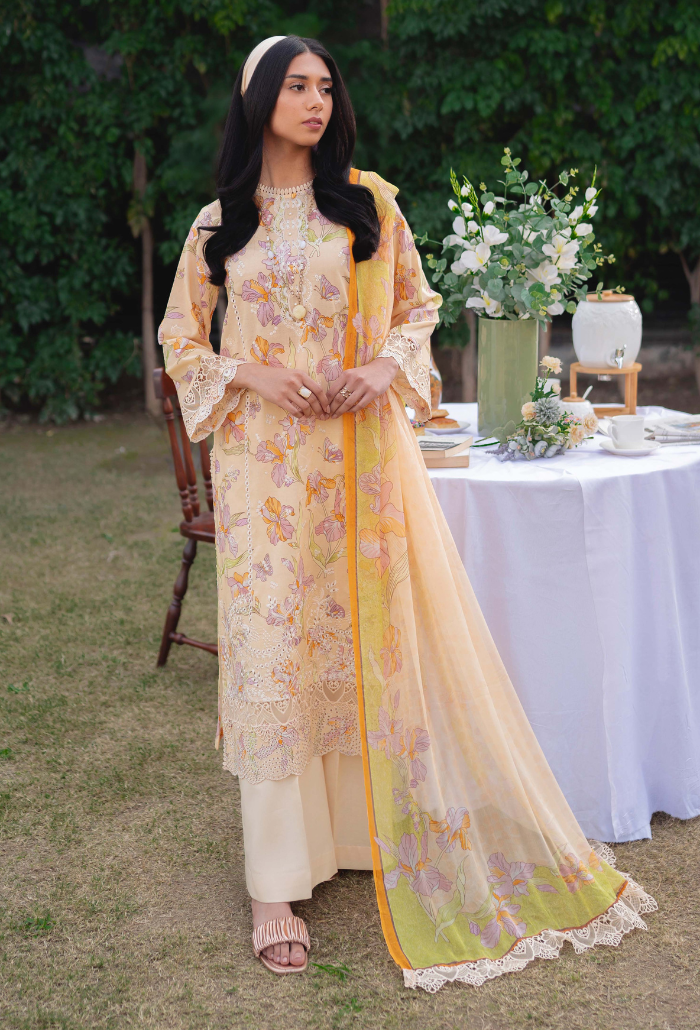 Humdum | Gardenia Lawn 24 | Printkari Lawn PLG 02 - by - Libasekhas UK - Registered Vendor of : HumDum - 100% Original Designer Dresss