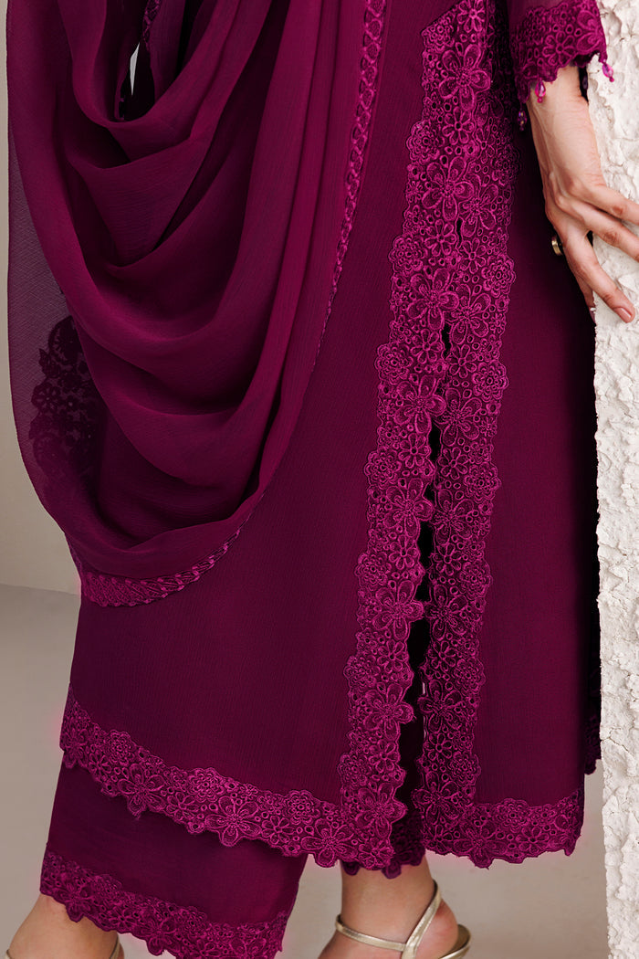 Farasha | Chiffon Essentials 26 | Rouge Divine - by Libasekhas UK - Registered Vendor of : Farasha - 100% Original Designer Dress