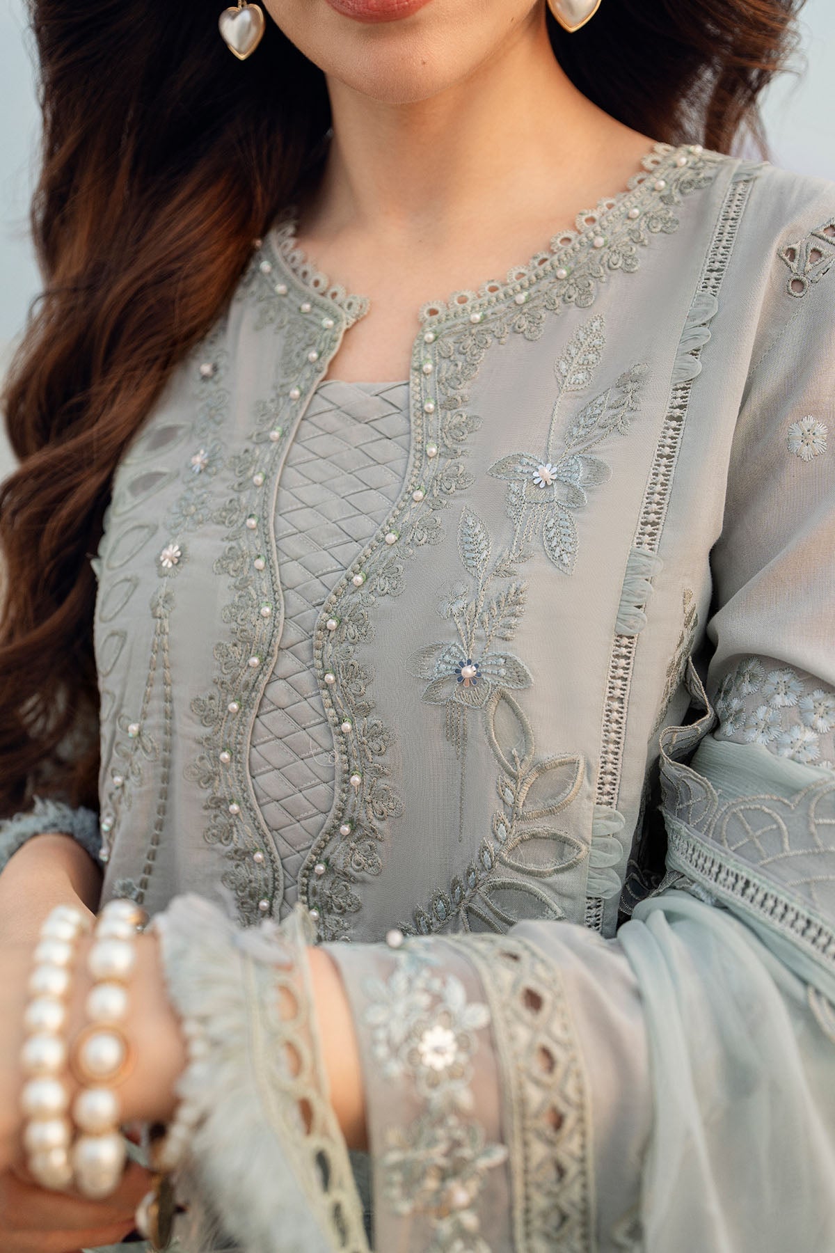 Nureh | Khuwab Luxury Lawn | NE-145 - by - Libasekhas UK - Registered Vendor of : Nureh - 100% Original Designer Dresss