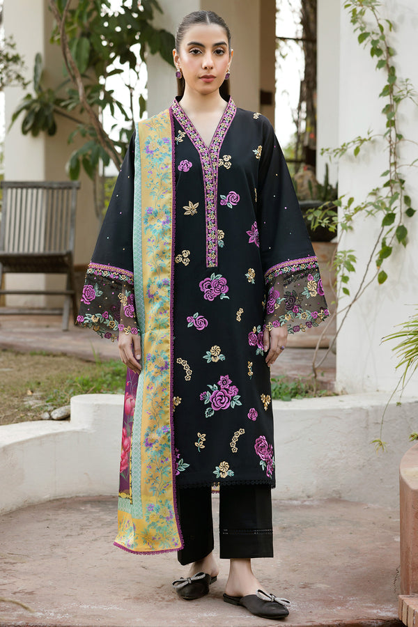 Farasha | Summer Weaves Embroidered Lawn | Raven Dusk - by - Libasekhas UK - Registered Vendor of : Farasha - 100% Original Designer Dresss