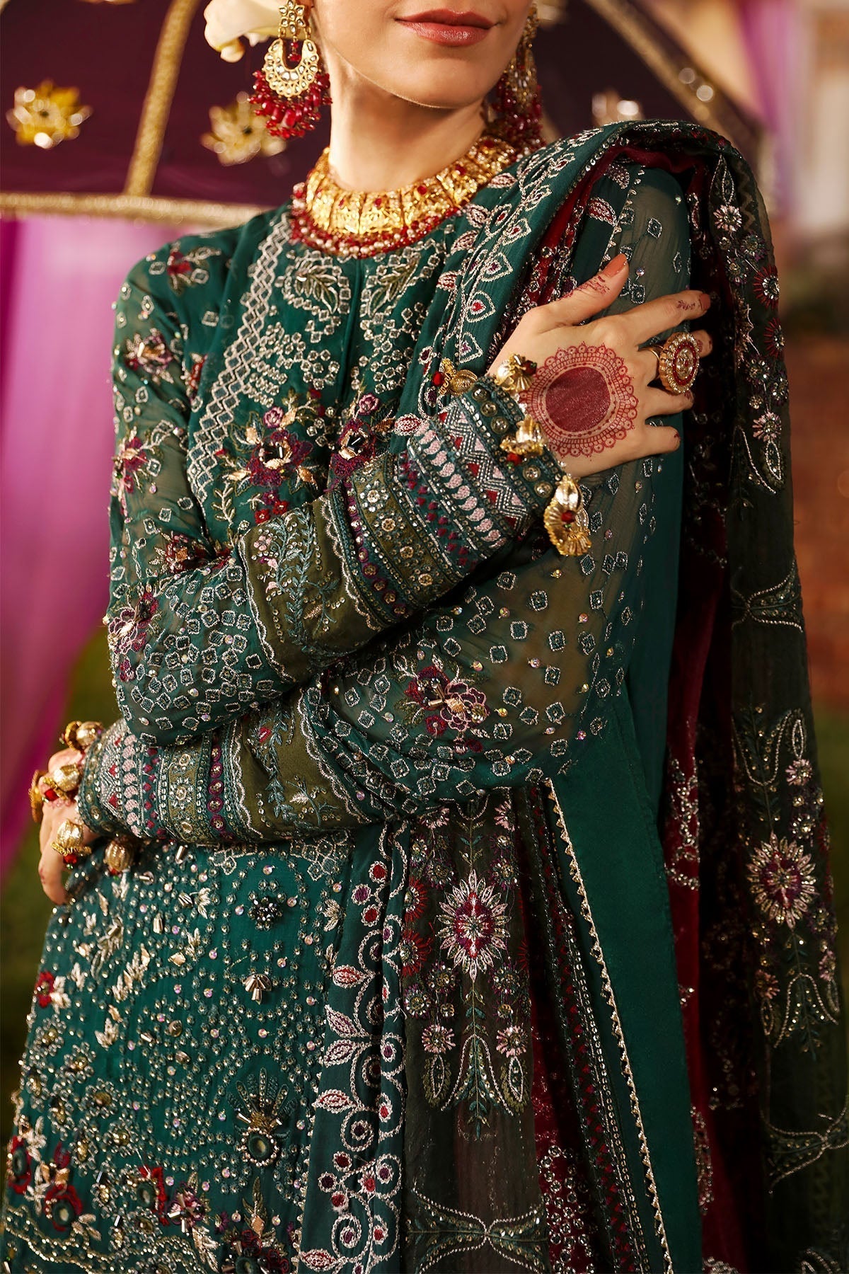 Nureh | Jhoomro Wedding Formals | NL-68 SHADMANI - by - Libasekhas UK - Registered Vendor of : Nureh - 100% Original Designer Dresss