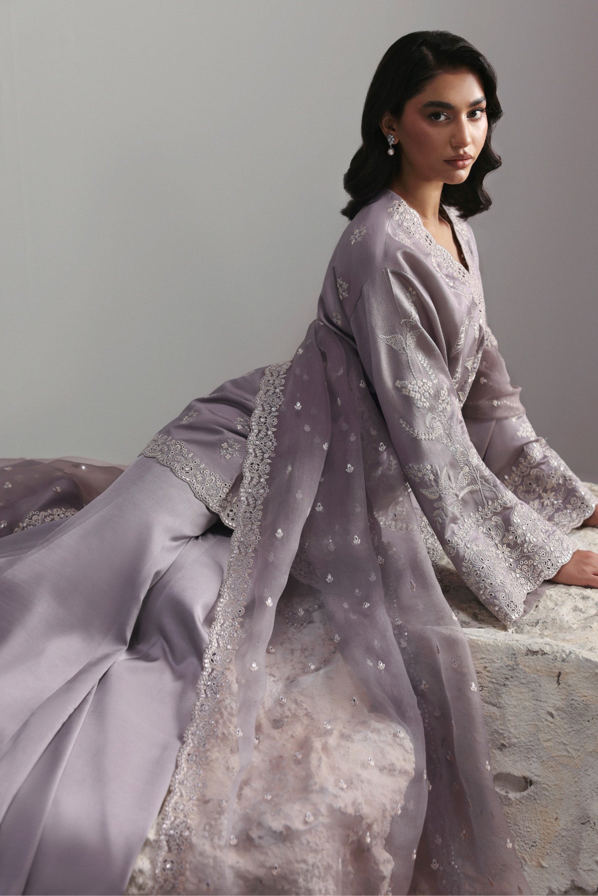 Afrozeh | Slate Ready to Wear | Cressida - by Libasekhas UK - Registered Vendor of : Afrozeh - 100% Original Designer Dress