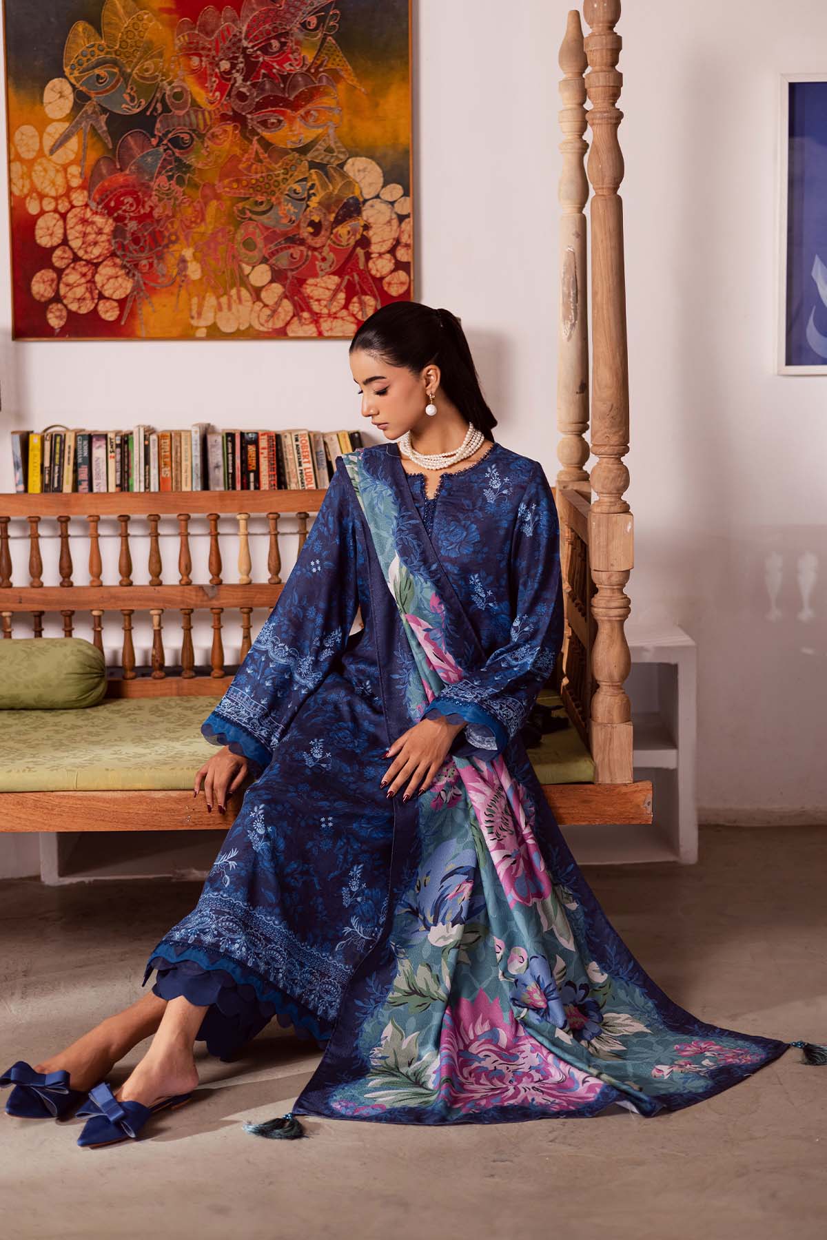 Nureh | Linen Jacquard | SP-188 - by Libasekhas UK - Registered Vendor of : Nureh - 100% Original Designer Dress