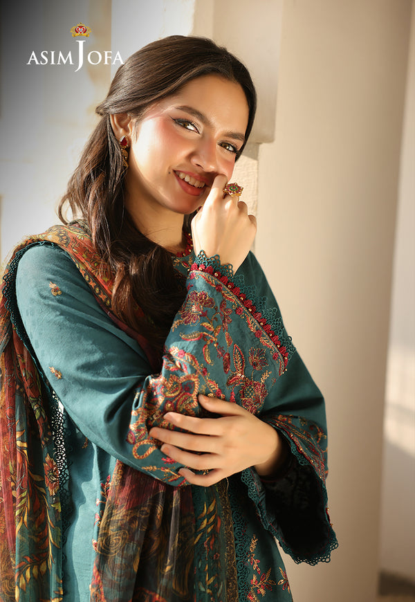 Asim Jofa | Summer Rhapsody | AJUBU-03 Embroidered Jacquard - by Libasekhas UK - Registered Vendor of : Asim Jofa - 100% Original Designer Dress