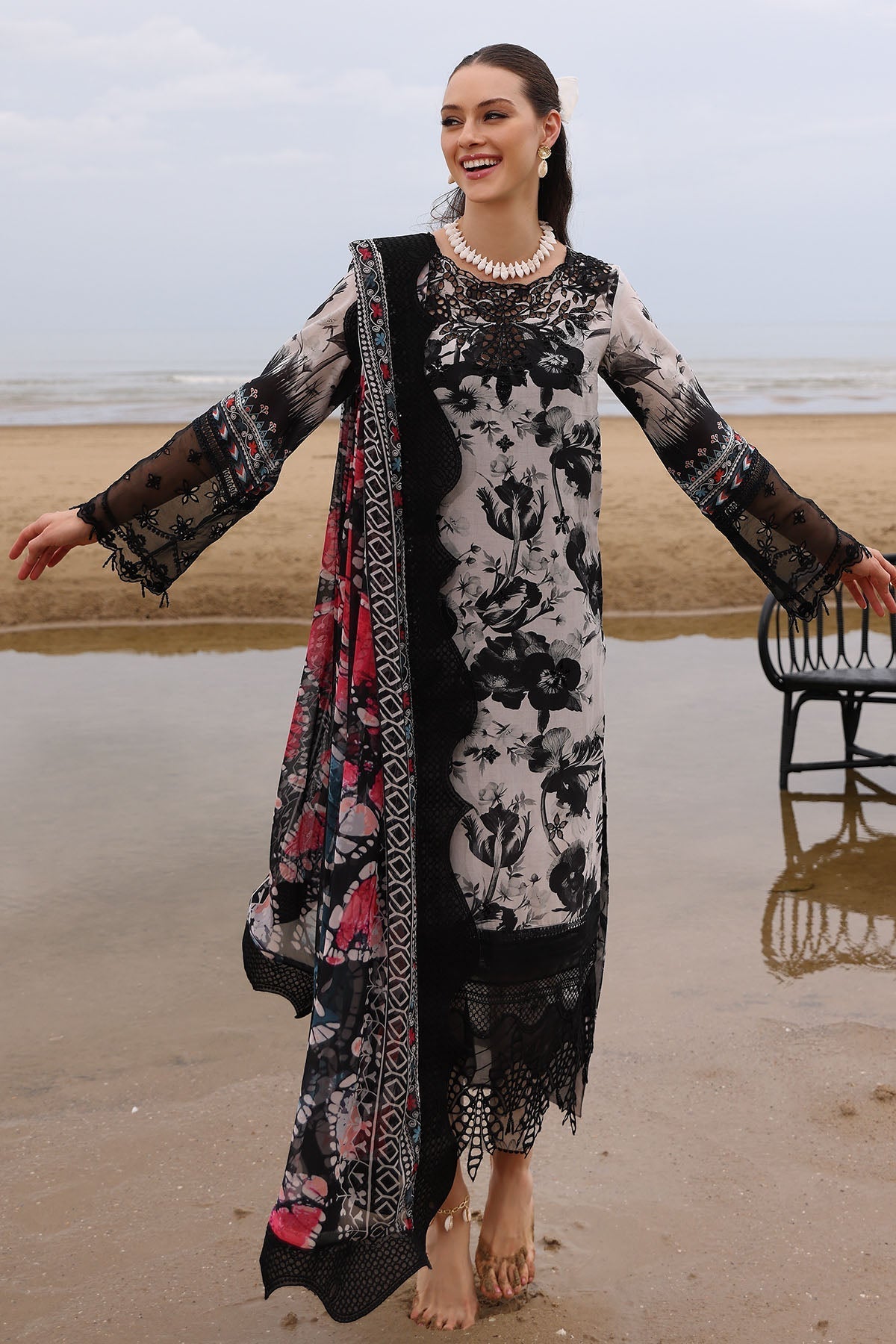 Nureh | Gardenia Embroidered Lawn 25 | NSG-175 - by - Libasekhas UK - Registered Vendor of : Nureh - 100% Original Designer Dresss