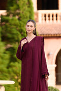 Farasha | Sorine Summer 26 | Autumn Maroon - by Libasekhas UK - Registered Vendor of : Farasha - 100% Original Designer Dress