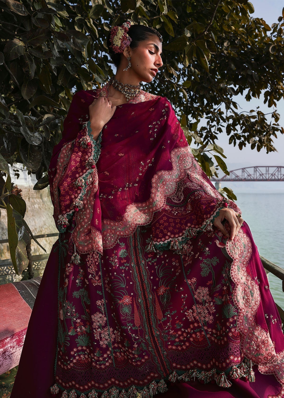 Hussain Rehar | Kalabagh Luxury Lawn 26 | Anjas - by Libasekhas UK - Registered Vendor of : Hussain Rehar - 100% Original Designer Dress