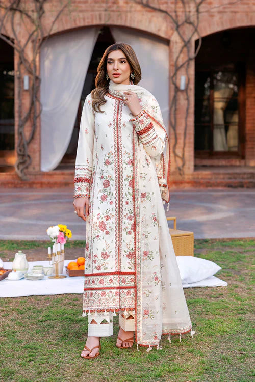 Farasha | Kaavish Lawn 24 | SURREAL WHITE - by - Libasekhas UK - Registered Vendor of : Farasha - 100% Original Designer Dresss