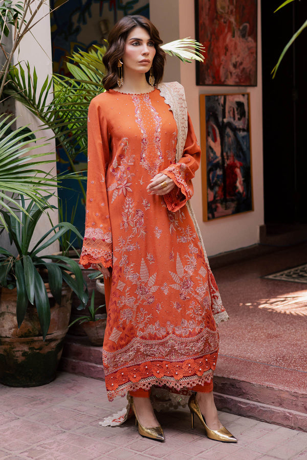 Nureh | Exclusive Leather Peach | NE-184 - by Libasekhas UK - Registered Vendor of : Nureh - 100% Original Designer Dress