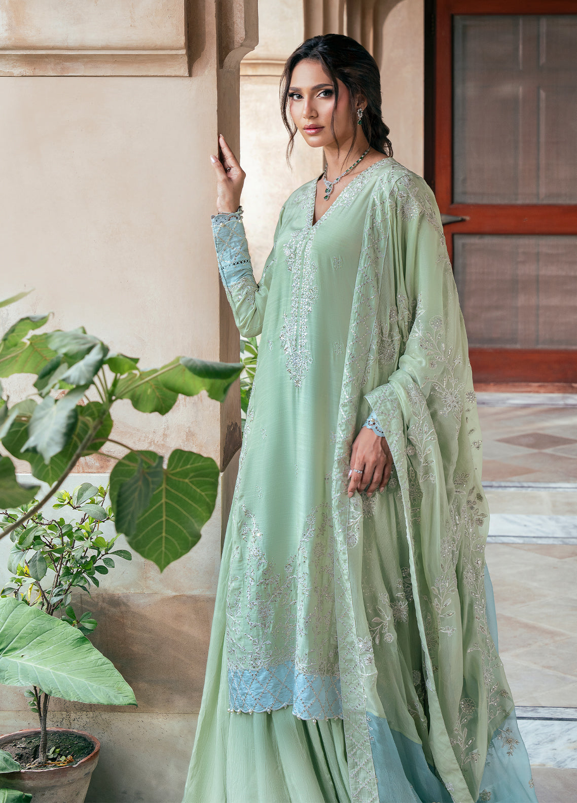 Sahane | Rusukh Premium Formals 26 | FU6605 Mehrma - RUSUKH - by Libasekhas UK - Registered Vendor of : Sahane - 100% Original Designer Dress