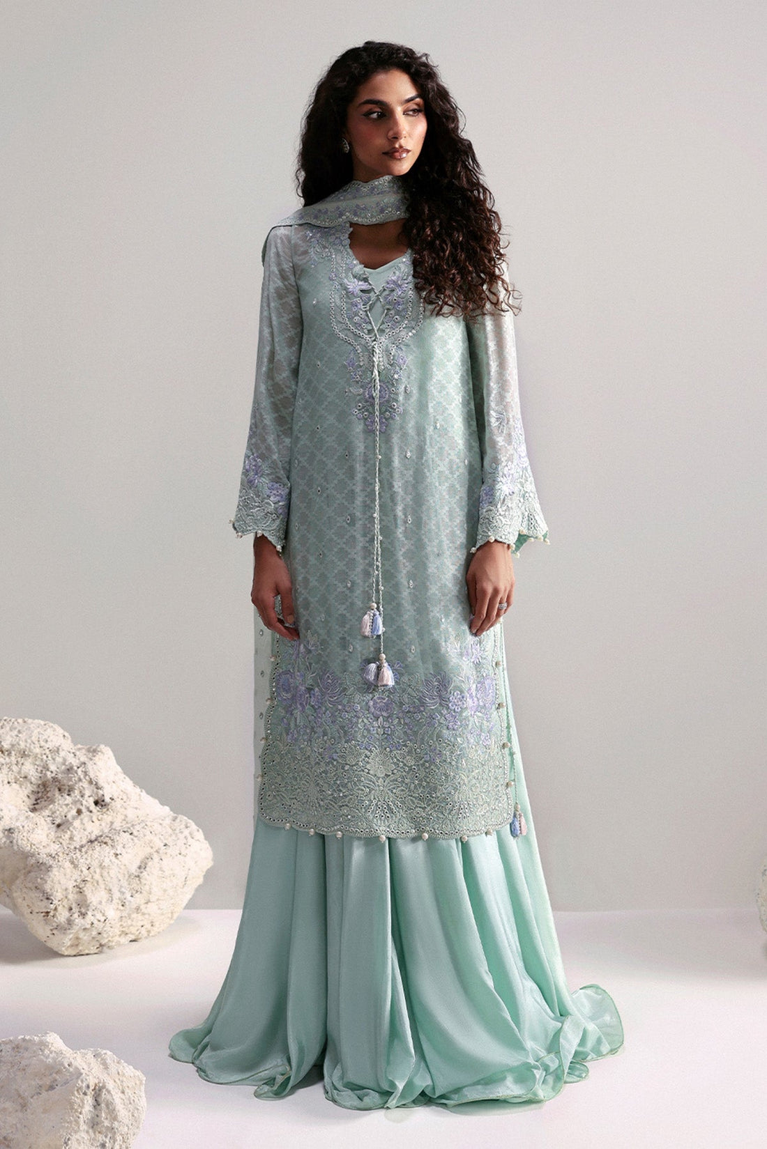 Afrozeh | Slate Ready to Wear | Elysia - by Libasekhas UK - Registered Vendor of : Afrozeh - 100% Original Designer Dress