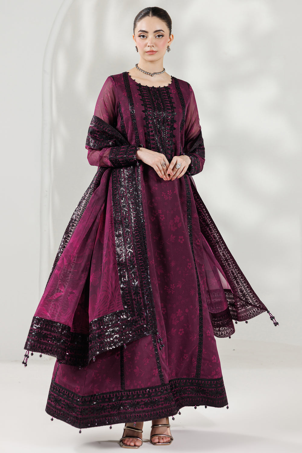Farasha | Formals 26 | Violet Eclips - by Libasekhas UK - Registered Vendor of : Farasha - 100% Original Designer Dress