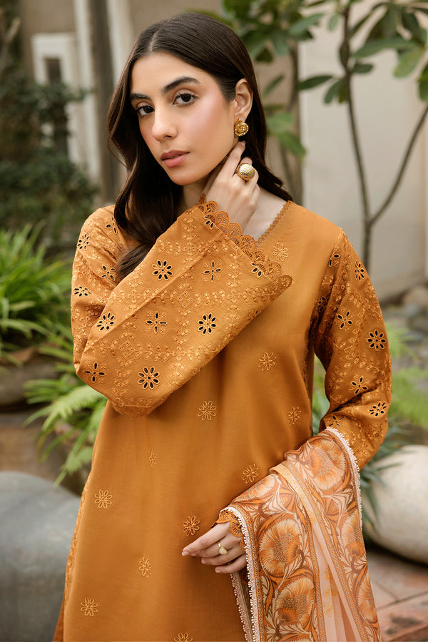 Farasha | Summer Weaves Embroidered Lawn | Golden Dusk - by - Libasekhas UK - Registered Vendor of : Farasha - 100% Original Designer Dresss