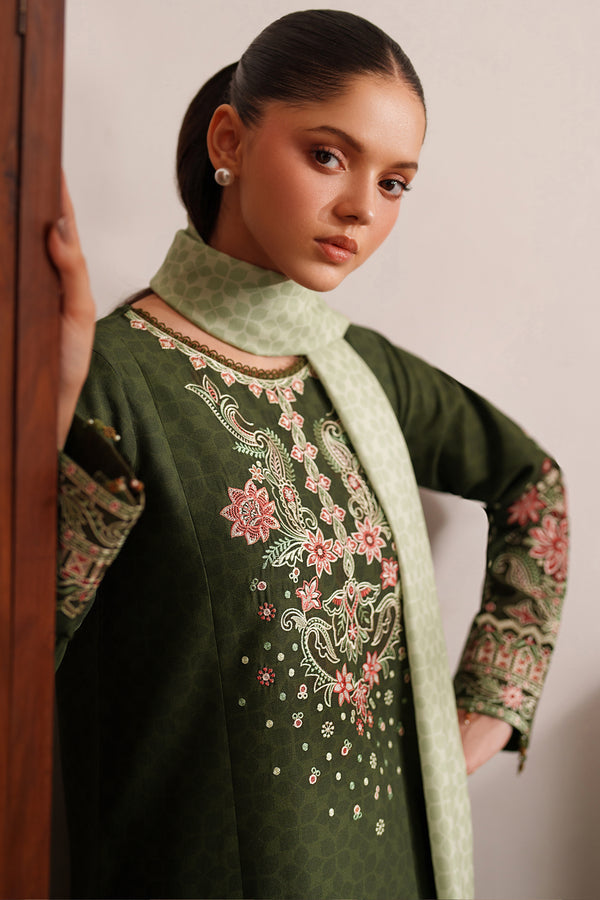 Farasha | Meline Premium Viscose 25 | Olive Drape - by Libasekhas UK - Registered Vendor of : Farasha - 100% Original Designer Dress