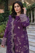 Farasha | Summer Weaves Embroidered Lawn | Raven Plum - by - Libasekhas UK - Registered Vendor of : Farasha - 100% Original Designer Dresss