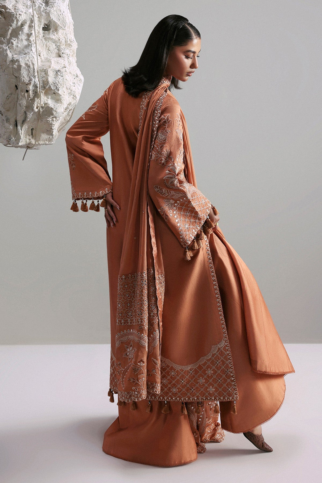 Afrozeh | Slate Ready to Wear | Anastaria - by Libasekhas UK - Registered Vendor of : Afrozeh - 100% Original Designer Dress