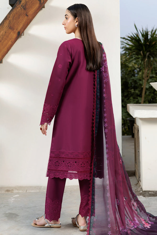 Farasha | Summer Weaves Embroidered Lawn | Garnet Passion - by - Libasekhas UK - Registered Vendor of : Farasha - 100% Original Designer Dresss