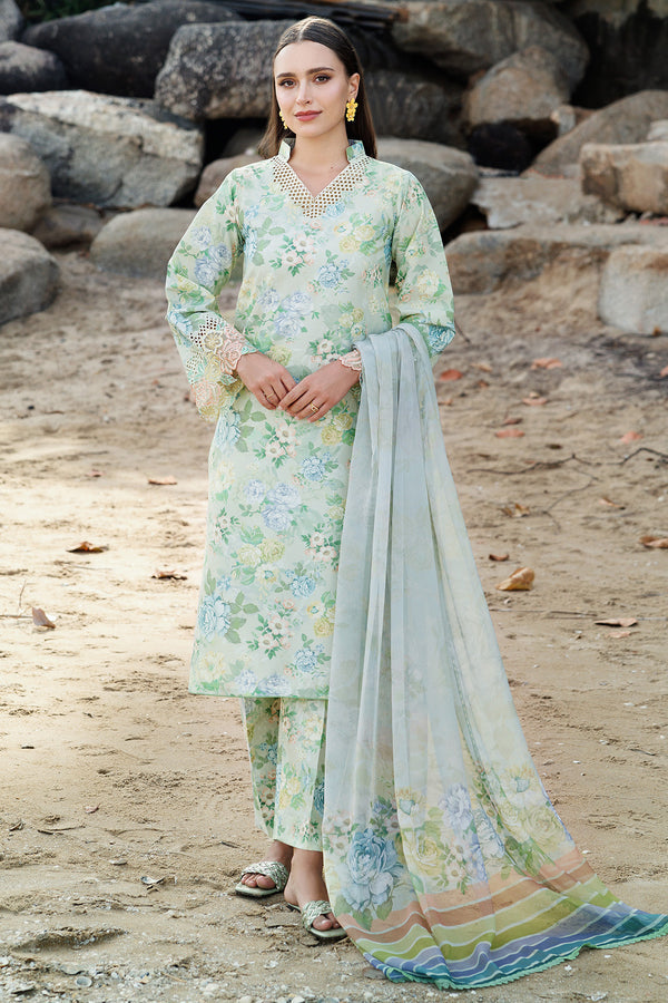 Farasha | Printed Essentials | Mint Bloom - by - Libasekhas UK - Registered Vendor of : Farasha - 100% Original Designer Dresss