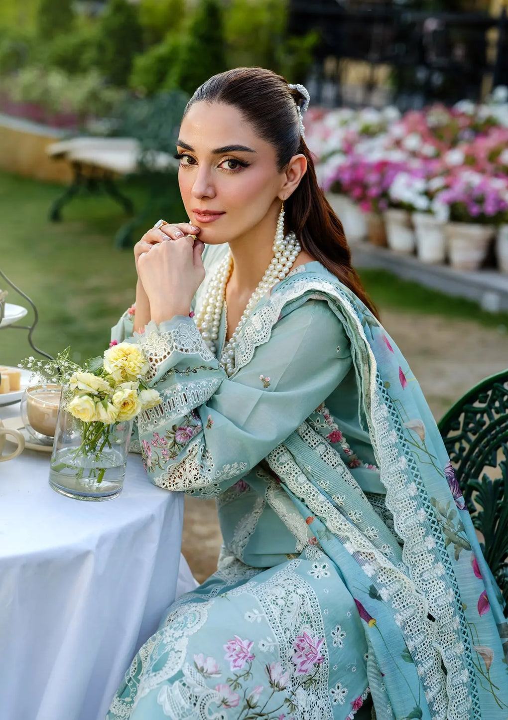 Elaf Premium | Luxury Lawn 25 | ELH-2B ZOYA - by - Libasekhas UK - Registered Vendor of : Elaf Premium - 100% Original Designer Dresss
