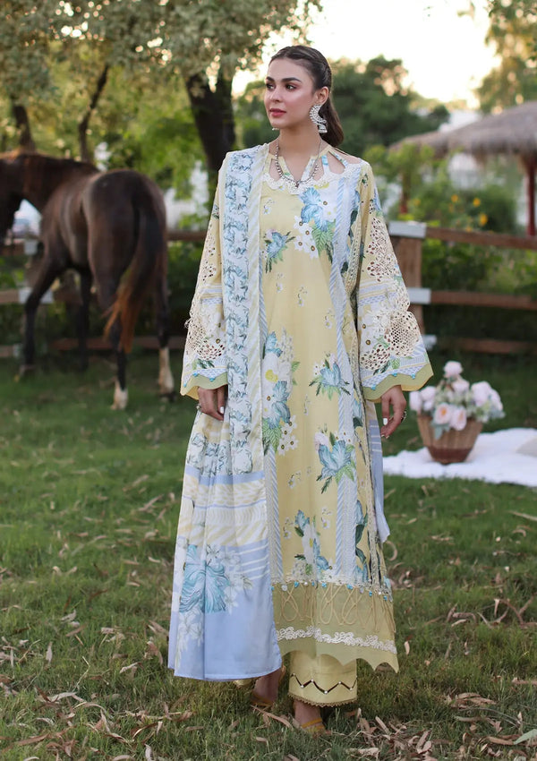 Elaf Premium | Prints Chikankari 24 | 05A CITRUS CRUSH - by - Libasekhas UK - Registered Vendor of : Elaf Premium - 100% Original Designer Dresss