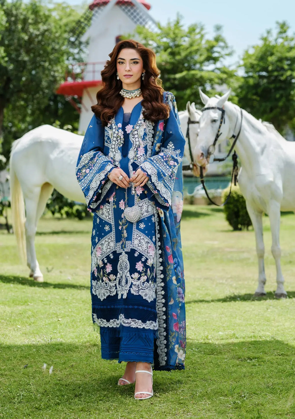 Elaf Premium | Luxury Lawn 25 | ELH-2A ZIVA - by - Libasekhas UK - Registered Vendor of : Elaf Premium - 100% Original Designer Dresss