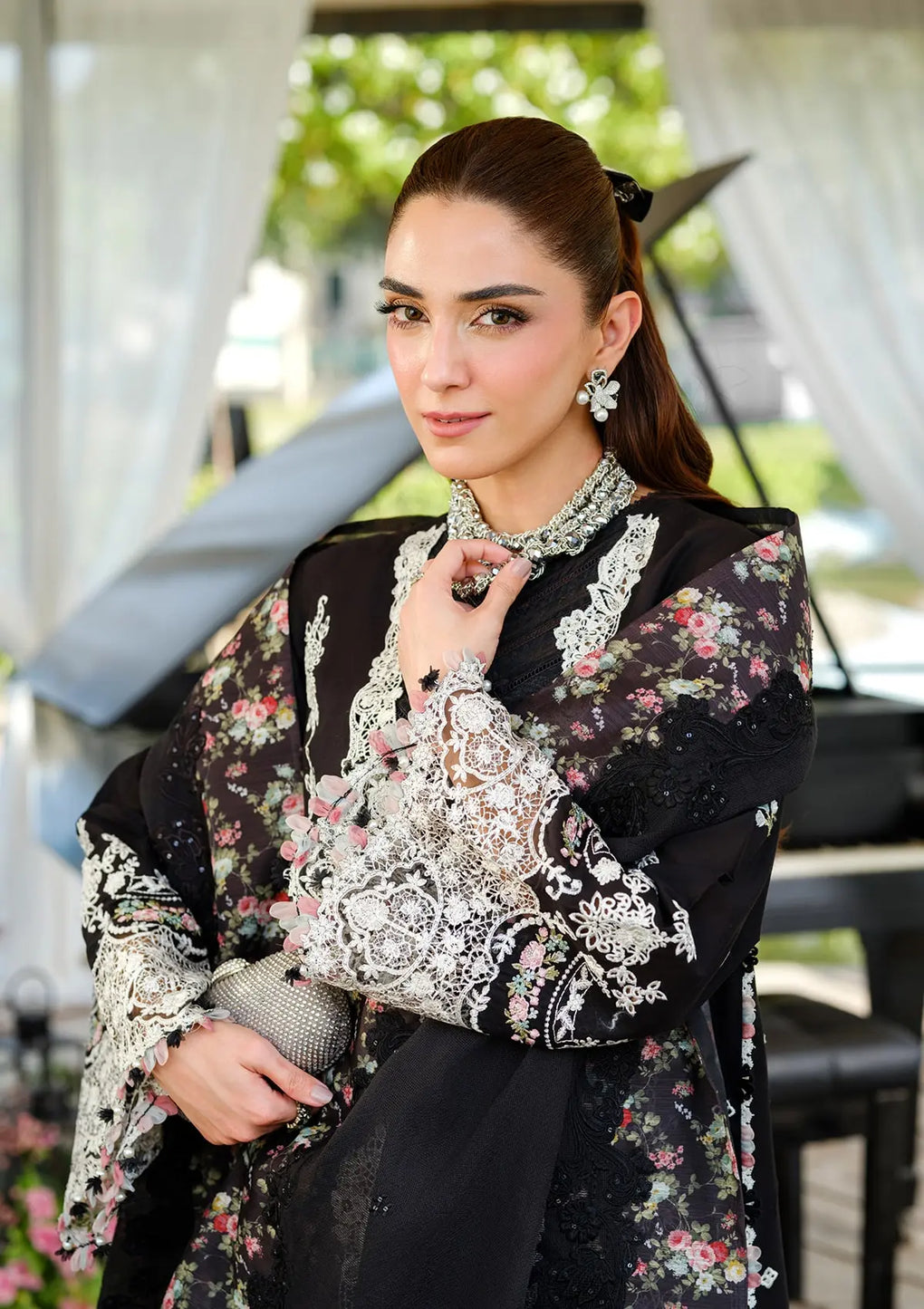 Elaf Premium | Luxury Lawn 25 | ELH-6A SERENA - by - Libasekhas UK - Registered Vendor of : Elaf Premium - 100% Original Designer Dresss