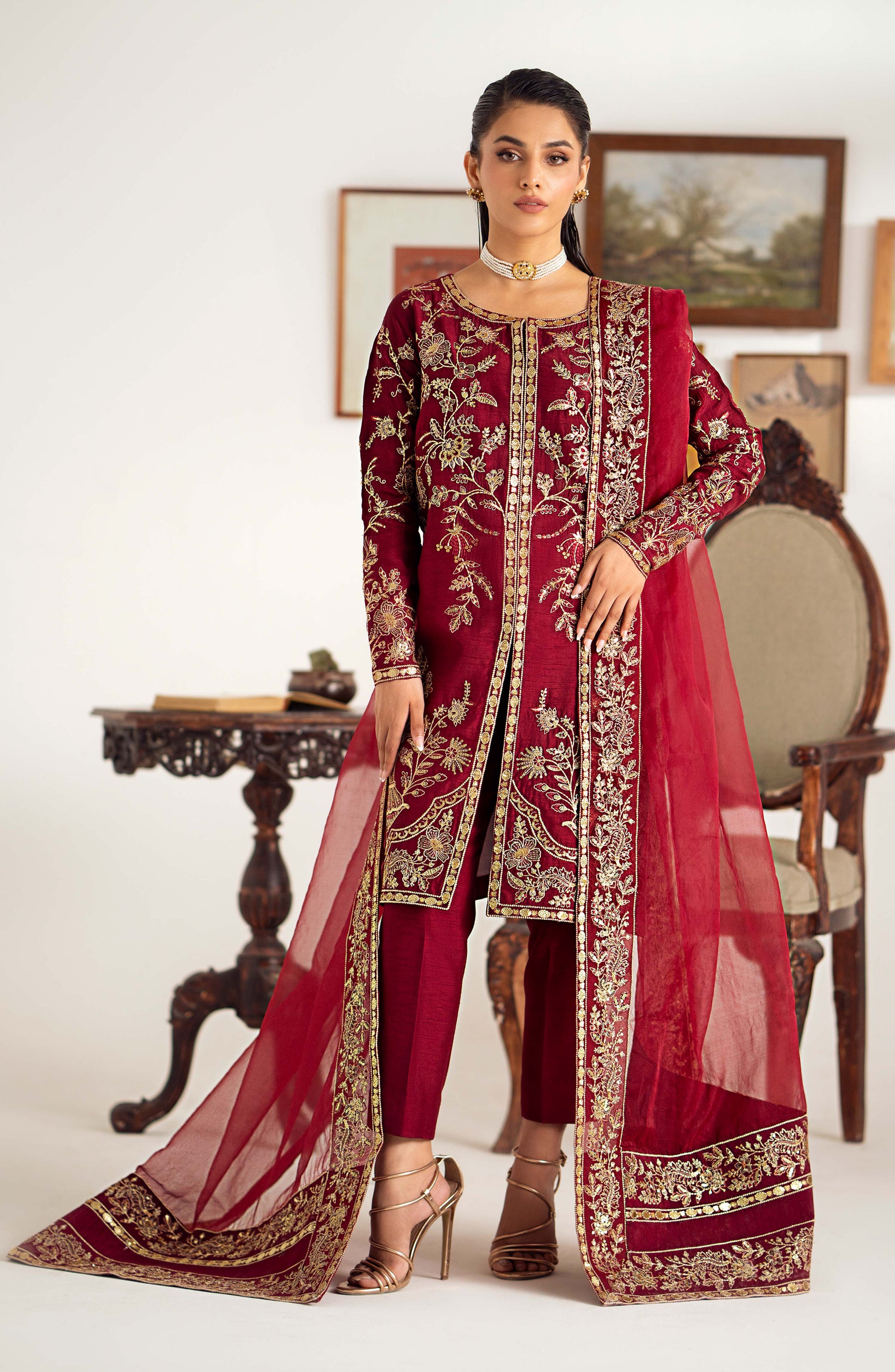 Maryum N Maria | Dastan Formals | ROSELA - MS40023 - by - Libasekhas UK - Registered Vendor of : Maryam N Maria - 100% Original Designer Dresss