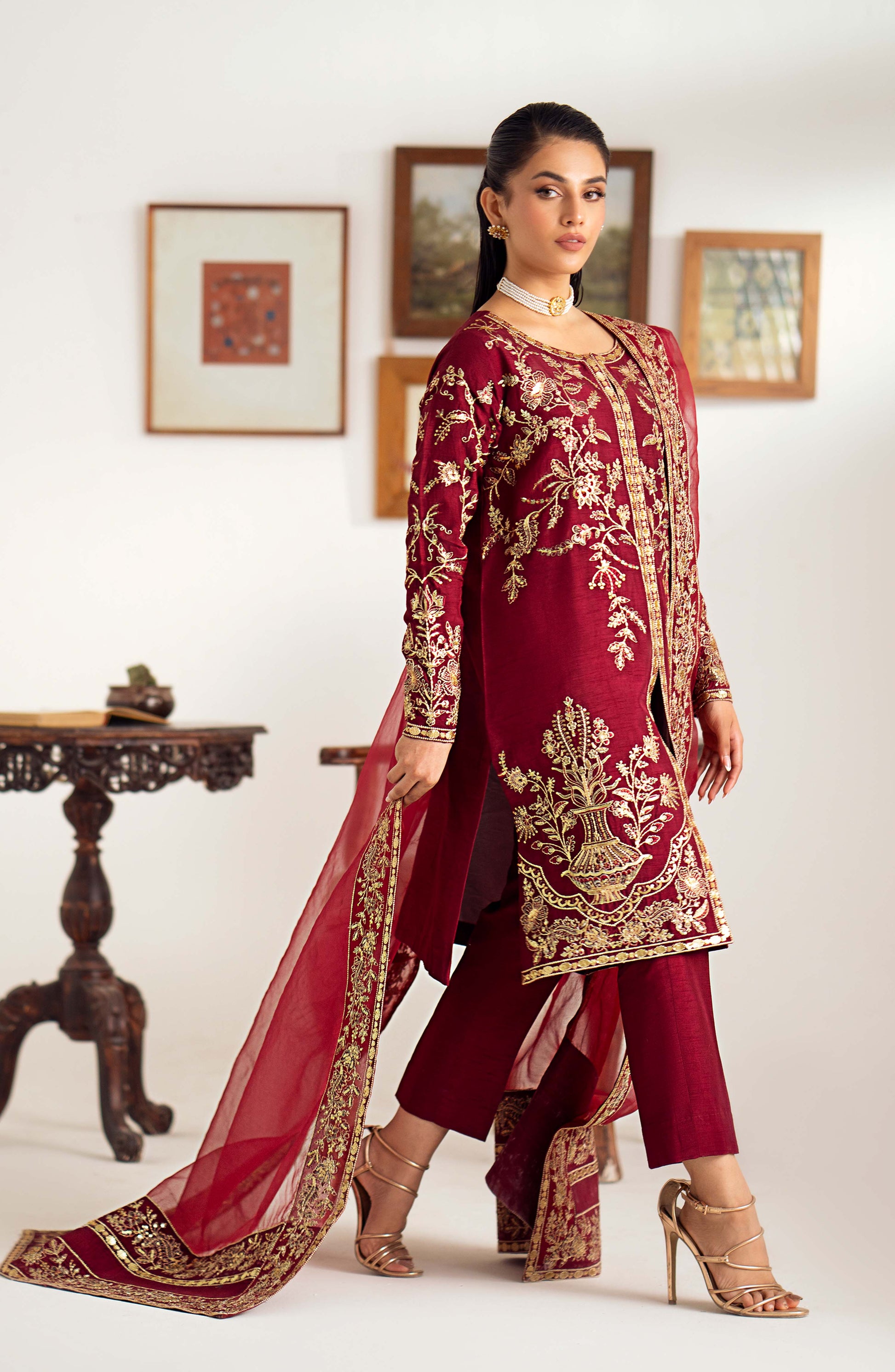 Maryum N Maria | Dastan Formals | ROSELA - MS40023 - by - Libasekhas UK - Registered Vendor of : Maryam N Maria - 100% Original Designer Dresss