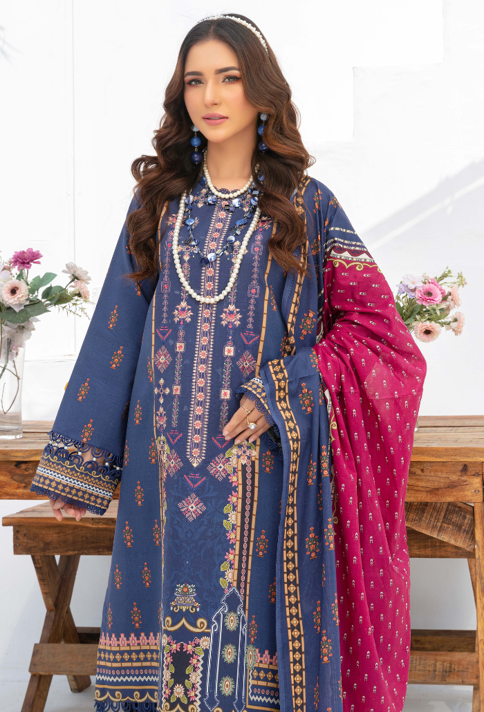 Humdum | Saira Bano Lawn 24 | D05 - by - Libasekhas UK - Registered Vendor of : HumDum - 100% Original Designer Dresss
