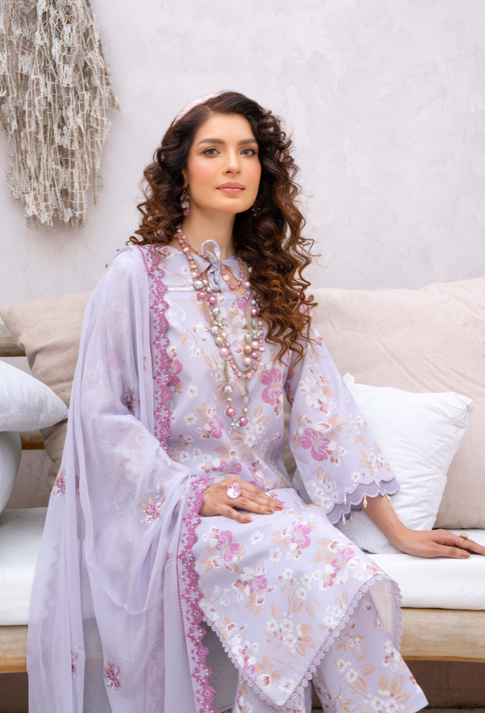 Humdum | Gardenia Lawn 24 | PLG 3 - D05 - by - Libasekhas UK - Registered Vendor of : HumDum - 100% Original Designer Dresss