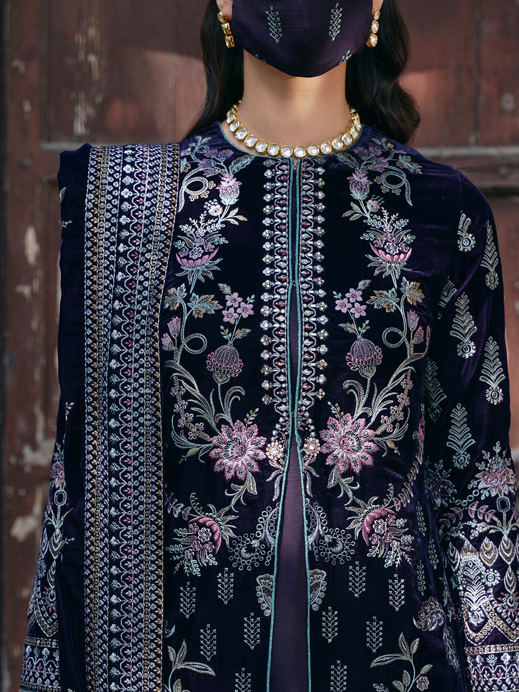 Flossie | Siara Velvet Formals | V-104 - B - by - Libasekhas UK - Registered Vendor of : Flossie - 100% Original Designer Dresss